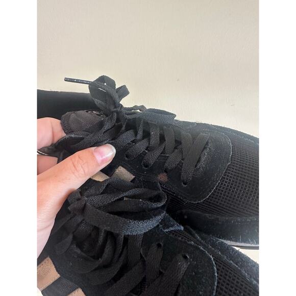 Gola Daytona Mirror Sneakers Womens Sz 9 Black Gold - Nice! Small Dirt Spot - Picture 6 of 9